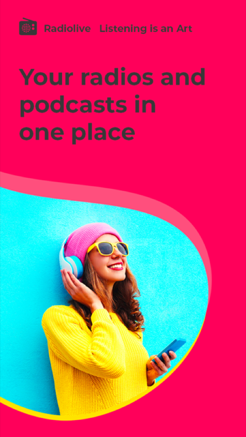Schermata dell'app Radiolive